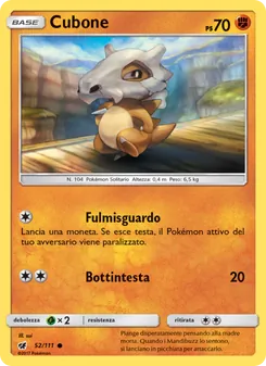 Carta Cubone dell'espansione Invasione Scarlatta, numero 52/111
