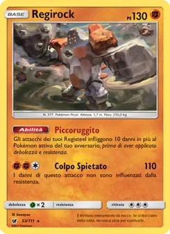 Carta Regirock dell'espansione Invasione Scarlatta, numero 53/111