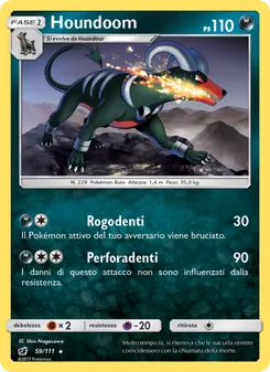 Carta Houndoom dell'espansione Invasione Scarlatta, numero 59/111