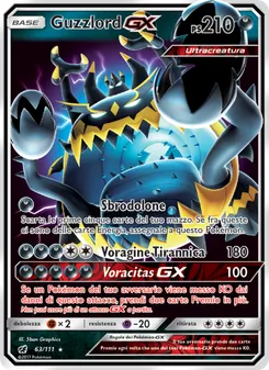 Carta Guzzlord GX dell'espansione Invasione Scarlatta, numero 63/111