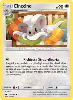 Carta Cinccino dell'espansione Invasione Scarlatta, numero 86/111