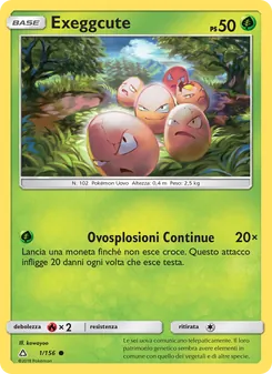 Carta Exeggcute dell'espansione Ultraprisma, numero 1/156