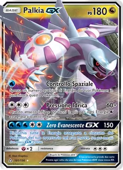 Carta Palkia GX dell'espansione Ultraprisma, numero 101/156
