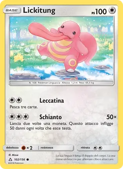 Carta Lickitung dell'espansione Ultraprisma, numero 102/156