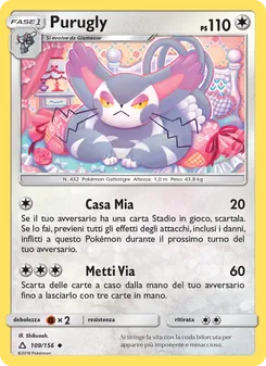 Carta Purugly dell'espansione Ultraprisma, numero 109/156