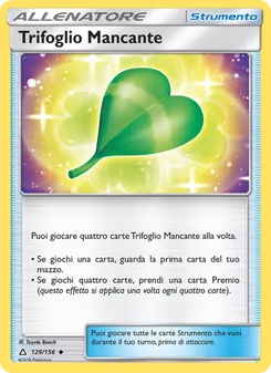 Carta Trifoglio Mancante dell'espansione Ultraprisma, numero 129/156