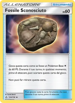 Carta Fossile Sconosciuto dell'espansione Ultraprisma, numero 134/156