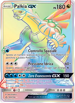 Carta Palkia GX dell'espansione Ultraprisma, numero 165/156