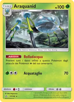 Carta Araquanid dell'espansione Ultraprisma, numero 17/156