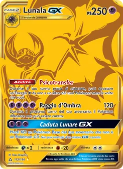 Carta Lunala GX dell'espansione Ultraprisma, numero 172/156