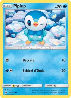 Carta Piplup dell'espansione Ultraprisma, numero 32/156
