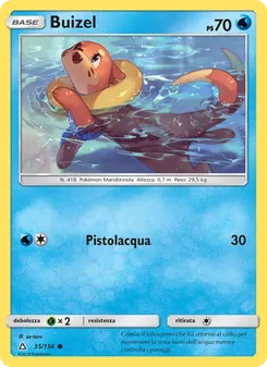 Carta Buizel dell'espansione Ultraprisma, numero 35/156