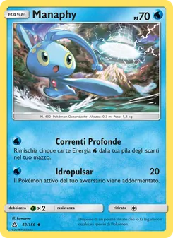 Carta Manaphy dell'espansione Ultraprisma, numero 42/156