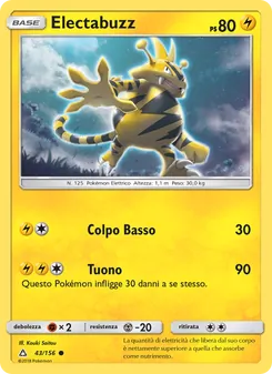 Carta Electabuzz dell'espansione Ultraprisma, numero 43/156