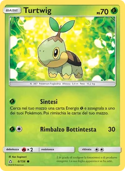 Carta Turtwig dell'espansione Ultraprisma, numero 6/156