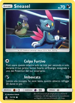Carta Sneasel dell'espansione Ultraprisma, numero 73/156