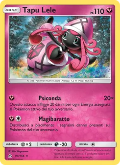 Carta Tapu Lele dell'espansione Ultraprisma, numero 94/156