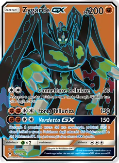 Carta Zygarde GX dell'espansione Apocalisse Di Luce, numero 123/131