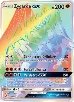 Carta Zygarde GX dell'espansione Apocalisse Di Luce, numero 136/131