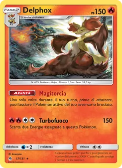 Carta Delphox dell'espansione Apocalisse Di Luce, numero 17/131