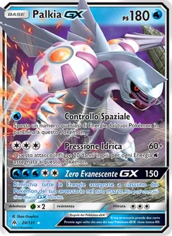 Carta Palkia GX dell'espansione Apocalisse Di Luce, numero 20/131