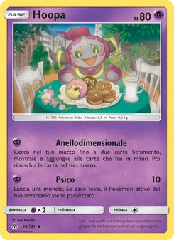 Carta Hoopa dell'espansione Apocalisse Di Luce, numero 54/131