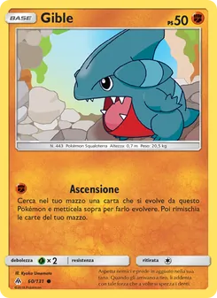 Carta Gible dell'espansione Apocalisse Di Luce, numero 60/131