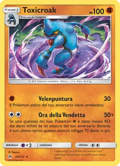 Carta Toxicroak dell'espansione Apocalisse Di Luce, numero 64/131