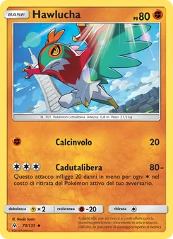 Carta Hawlucha dell'espansione Apocalisse Di Luce, numero 70/131