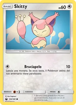 Carta Skitty dell'espansione Tempesta Astrale, numero 120/168