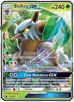 Carta Shiftry GX dell'espansione Tempesta Astrale, numero 14/168