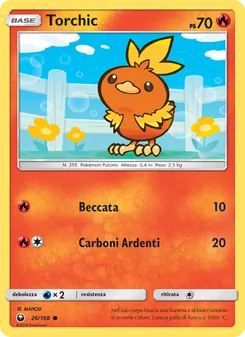 Carta Torchic dell'espansione Tempesta Astrale, numero 26/168