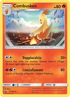 Carta Combusken dell'espansione Tempesta Astrale, numero 27/168