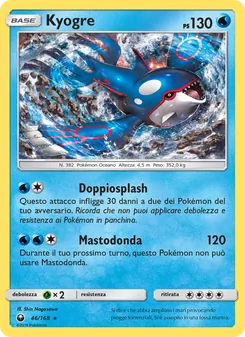 Carta Kyogre dell'espansione Tempesta Astrale, numero 46/168