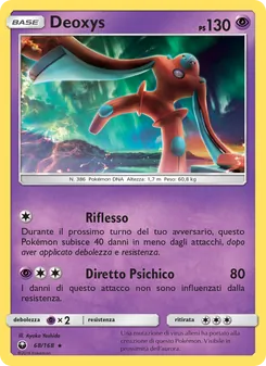 Carta Deoxys dell'espansione Tempesta Astrale, numero 68/168
