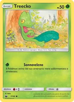 Carta Treecko dell'espansione Tempesta Astrale, numero 7/168