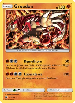 Carta Groudon dell'espansione Tempesta Astrale, numero 81/168