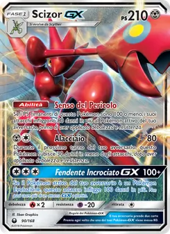 Carta Scizor GX dell'espansione Tempesta Astrale, numero 90/168