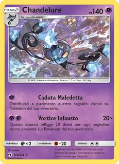 Carta Chandelure dell'espansione Tuoni Perduti, numero 103/214