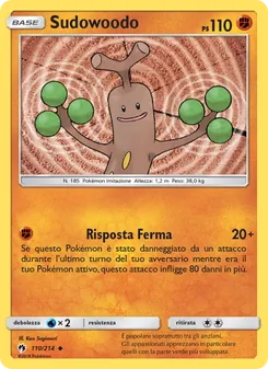 Carta Sudowoodo dell'espansione Tuoni Perduti, numero 110/214