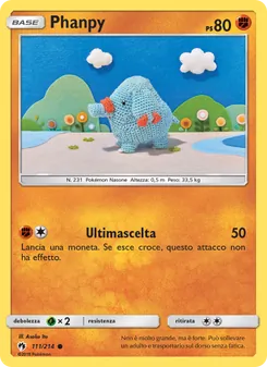 Carta Phanpy dell'espansione Tuoni Perduti, numero 111/214
