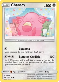 Carta Chansey dell'espansione Tuoni Perduti, numero 152/214