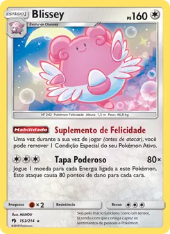 Carta Blissey dell'espansione Tuoni Perduti, numero 153/214