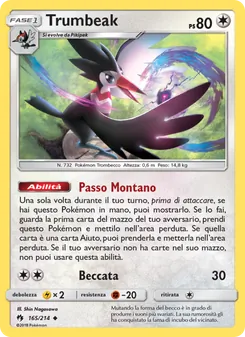 Carta Trumbeak dell'espansione Tuoni Perduti, numero 165/214