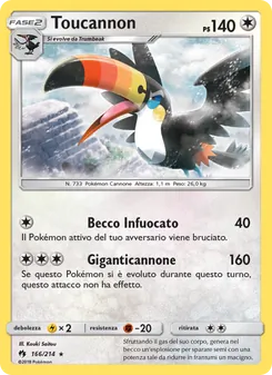 Carta Toucannon dell'espansione Tuoni Perduti, numero 166/214