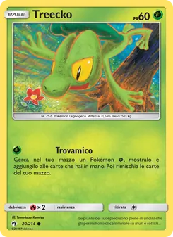 Carta Treecko dell'espansione Tuoni Perduti, numero 20/214