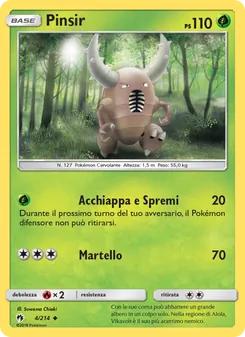 Carta Pinsir dell'espansione Tuoni Perduti, numero 4/214