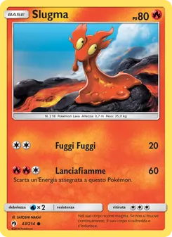 Carta Slugma dell'espansione Tuoni Perduti, numero 43/214