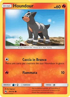 Carta Houndour dell'espansione Tuoni Perduti, numero 45/214