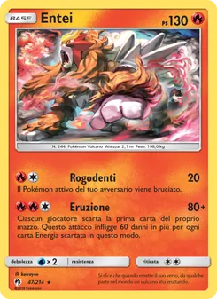 Carta Entei dell'espansione Tuoni Perduti, numero 47/214